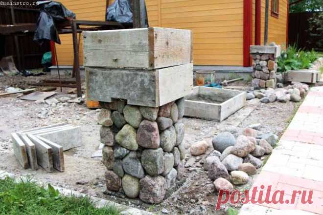 Беседка из камня — украшение любого дачного участка