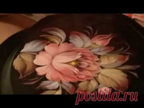 Как расписать РОЗУ в Жостовской росписи. Продолжение. Kulikova.pro