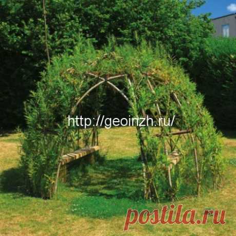 Как сделать беседку из ивы или лозы своими руками