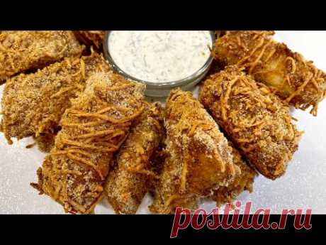 Без капли масла! Хрустящие кабачковые наггетсы в вкуснейшей панировке.