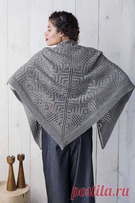 Шаль Geo-Snow Shawl by Anne Jones (Вязание спицами) – Журнал Вдохновение Рукодельницы