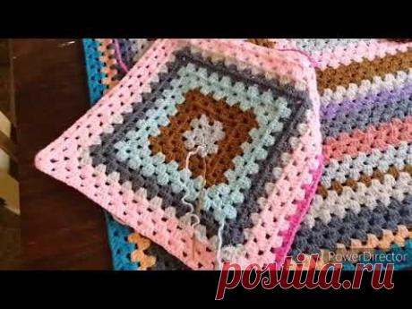 72. Плед. Бабушкин квадрат. Часть 1.