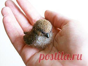 Брошка "Воробышек". МК