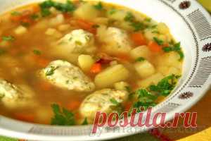Овощной суп с кукурузными клёцками | Гурмандия