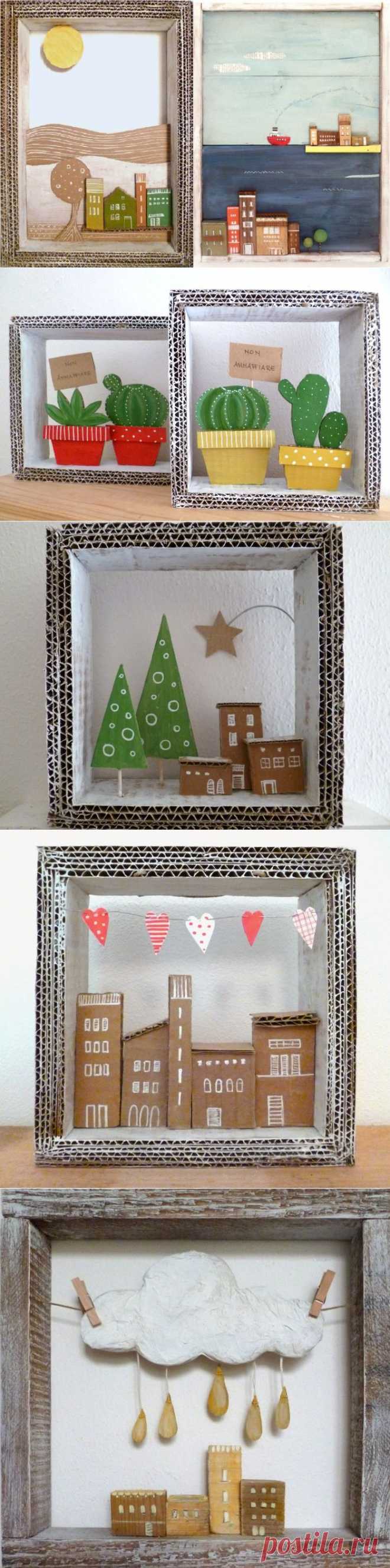 Мечты о счастье: милые городские пейзажи из обычного картона