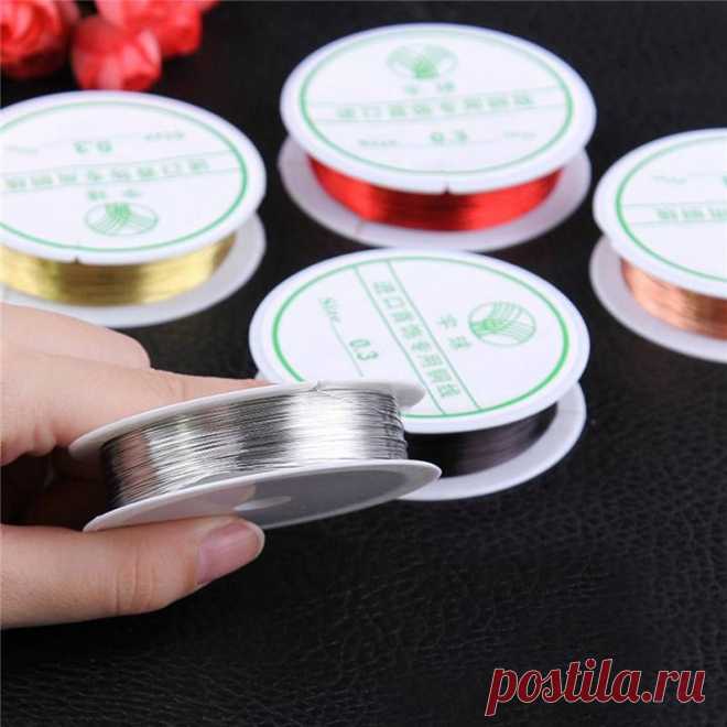 Горячая распродажа новое поступление ювелирных изделий 0.3 мм серебряные позолоченные медные провода ремесло бусины ювелирных изделий DIY важно ювелирные изделия шнур купить на AliExpress