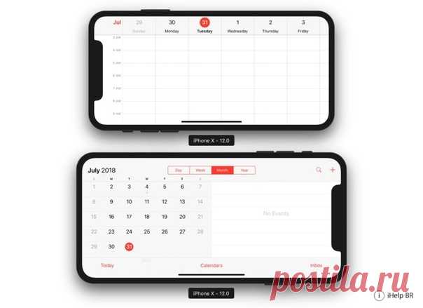 6.5-дюймовый iPhone X Plus будет поддерживать горизонтальный режим как у iPad Используя инструмент для симуляции iOS 12 и Xcode, кто-то сумел обнаружить приложения, уже оптимизированные под новое разрешение. Среди них был Календарь, Контакты и Сообщения.