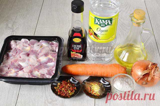 Острый салат из куриных желудочков. Рецепт с пошаговыми фото