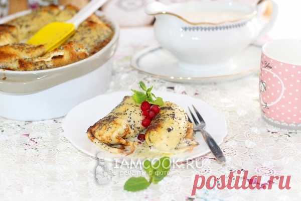 Блины с творогом в сметанно-маковой заливке, рецепт с фото(***)