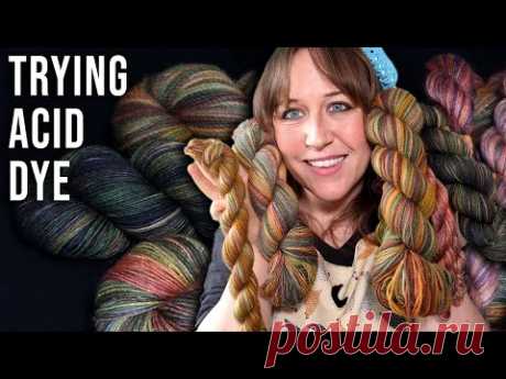 Dyeing wool with Jaquard Acid Dyes - Yarn dye experiment | Last Minute Laura