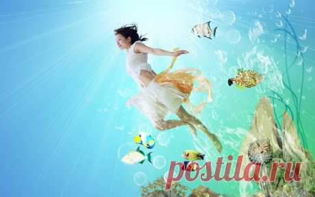 рыба, дизайн, море, фон, компьютер вектор - ForWallpaper.com