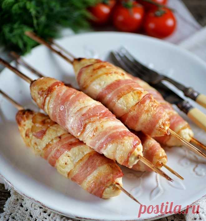 Кебаб из птицы с беконом: нежно, вкусно, быстро, просто. | DiDinfo | Яндекс Дзен