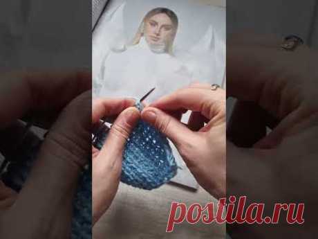 Фоновый, объёмный узор спицами🧶knitting pattern.