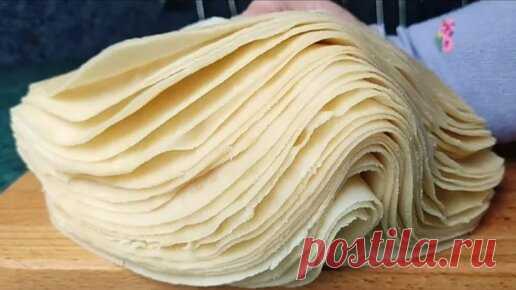 МУКА И ВОДА ! НАУЧИЛ АРАБСКИЙ ПОВАР! Тонкий прозрачный лаваш без сковороде без Духовки | СУПЕР КЕЛИНЧАК | Дзен