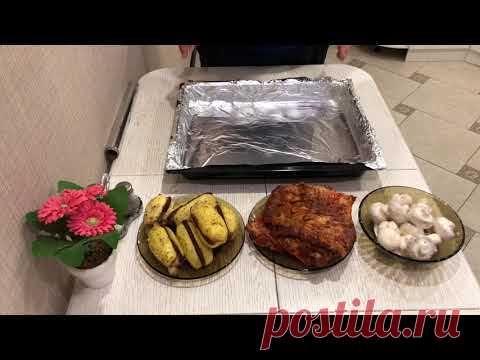 Готовим ребрышки в духовке с картошкой и грибами