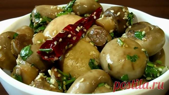 Грибочки по-корейски. В сто раз вкусней магазинных! Пошаговый рецепт с фото. | Рецепты от Асине | Яндекс Дзен