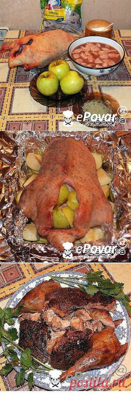 Утка, фаршированная индейкой — Рецепт приготовления с фото — Горячие блюда, Блюда из птицы