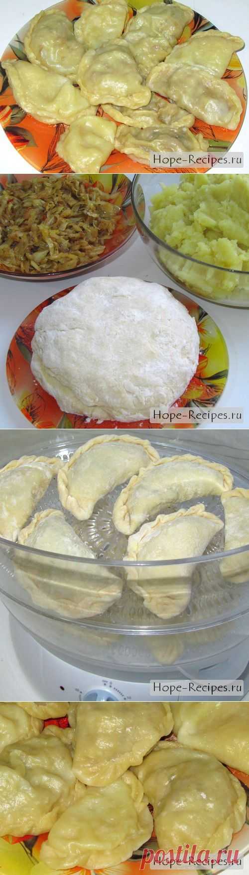 Вареники с капустой и картофелем в пароварке