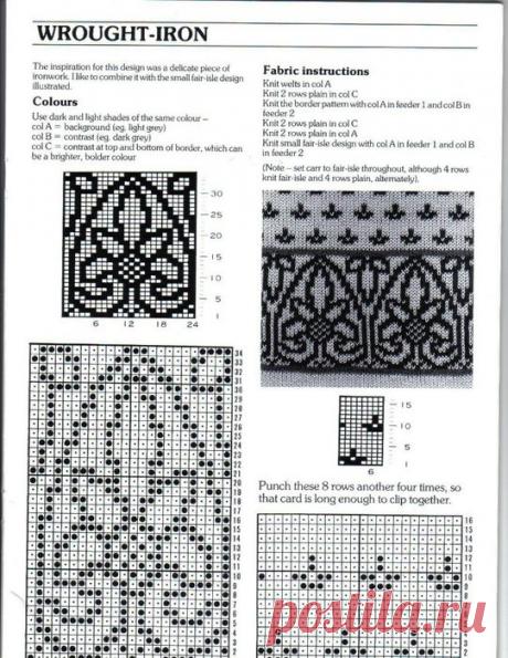 Жаккардовые узоры /  спицами / Вязание для женщин спицами. Схемы