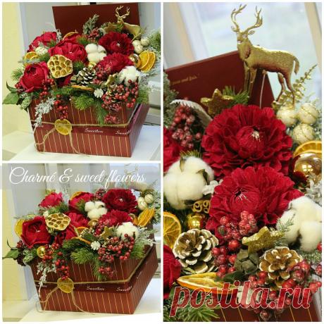 Яркая праздничная коробочка с ароматом апельсинов и корицы)