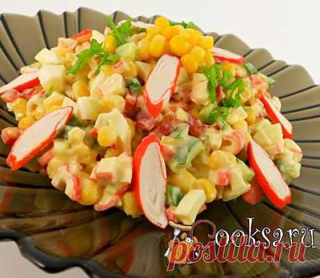 Салат «Мозаика» с крабовыми палочками рецепт с фото