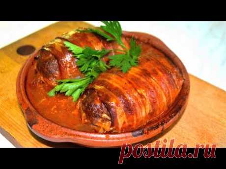 "Копченая" котлета запеченная в беконе))) рецепт бомба