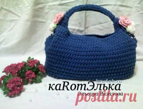 Вязаная крючком сумка — работа кaRomЭлькa - вязание крючком на kru4ok.ru