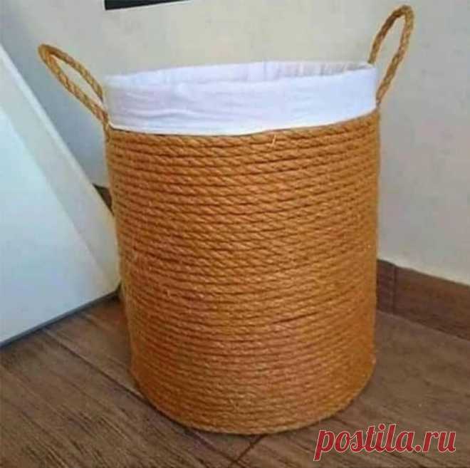 ​Корзина из пластиковой бутылки