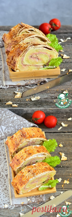 Сытный картофельный рулет - кулинарный рецепт