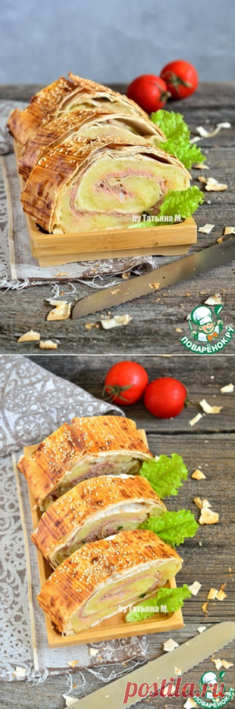 Сытный картофельный рулет - кулинарный рецепт