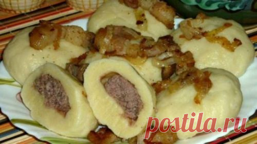 Украинские галушки с мясом. Лучшее блюдо, что я пробовала за последнее время... - Ok’ейно Основные ингредиенты: Картофель – 400 гр, Мука – 350 гр, ...