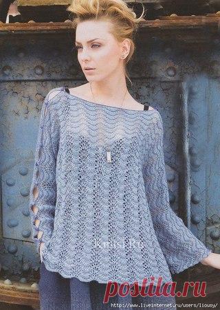 ПУЛОВЕР С ВЫРЕЗОМ-ЛОДОЧКОЙ

вободный пуловер, связанный двухцветным узором «павлинье перо». Он вяжется по кругу до начала рукавов. Размеры XS/S, M/L, 1Х/2Х, на фото показан размер XS/S. 

РАЗМЕРЫ ИЗДЕЛИЯ: Окружность груди 127 (148,5; 170) см; Длина 58,5 (61; 63,5) см; Ширина рукава в верхней части 35,5 (40,5; 45,5) см 
Показать полностью…