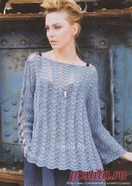 ПУЛОВЕР С ВЫРЕЗОМ-ЛОДОЧКОЙ

вободный пуловер, связанный двухцветным узором «павлинье перо». Он вяжется по кругу до начала рукавов. Размеры XS/S, M/L, 1Х/2Х, на фото показан размер XS/S. 

РАЗМЕРЫ ИЗДЕЛИЯ: Окружность груди 127 (148,5; 170) см; Длина 58,5 (61; 63,5) см; Ширина рукава в верхней части 35,5 (40,5; 45,5) см 
Показать полностью…