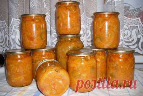 Закуска из кабачков на зиму