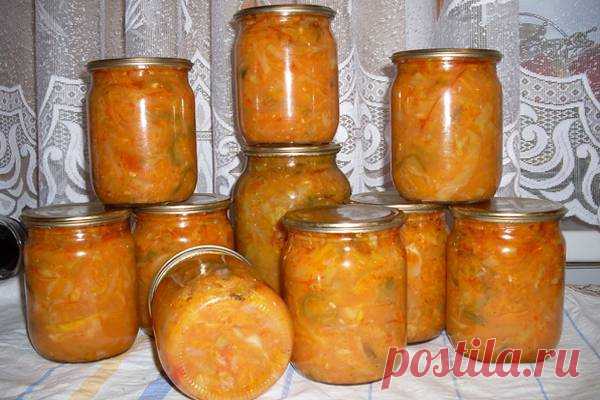 Закуска из кабачков на зиму