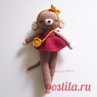 Обезьянка амигуруми. Схемы и описания для вязания игрушек крючком! Бесплатный мастер-класс от @zizz.toys по вязанию обезьянки крючком. Высота вязаной игрушки примерно 24 см. Для изготовления такой обезьяны автор испол…
