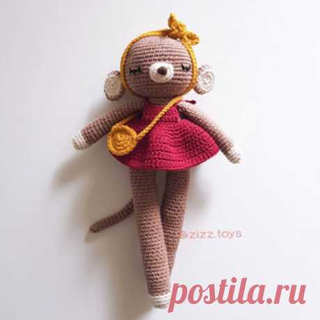 Обезьянка амигуруми. Схемы и описания для вязания игрушек крючком! Бесплатный мастер-класс от @zizz.toys по вязанию обезьянки крючком. Высота вязаной игрушки примерно 24 см. Для изготовления такой обезьяны автор испол…