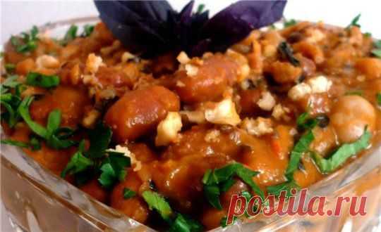 Фасоль в стиле лобио. Постное, очень вкусное и быстрое блюдо!
