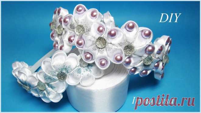 Как сделать детский новогодний ободок «Зигзаг с бусинами», DIY Headband, Kanzashi, Tutorial #50 - скачать, слушать,  720p HD, 1080p Full HD, 4K бесплатно