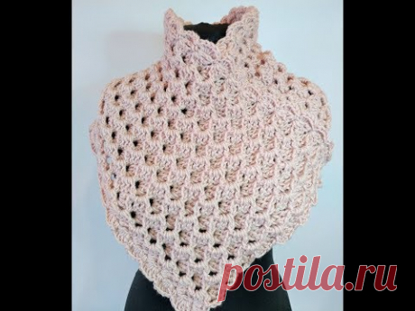 Шарф-воротник (манишка) крючком.
