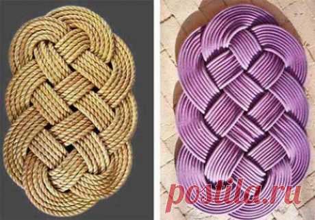 плетеный коврик из шнура | Креативные идеи