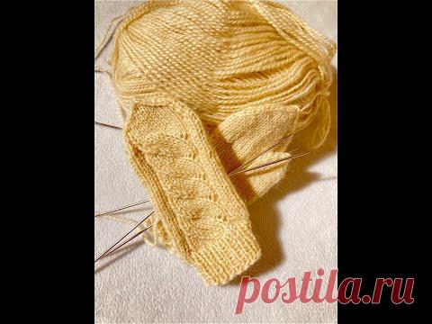 Рукавички спицами *** варежки *** для малыша *** детские варежки *** ложная коса ***