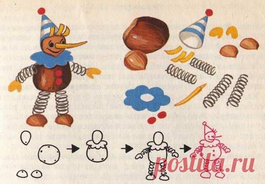 Поделки с детьми из природных материалов