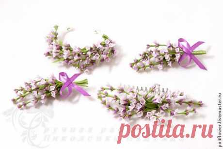 Как слепить лаванду. МК Надежды (&quot;Poli-Flower&quot;).
