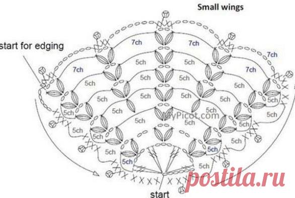 Прекрасная вязаная бабочка