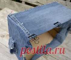 diy denim storage boxes for your bits and bobs , crafts, decoupage, organizing, repurposing upcycling, storage ideas