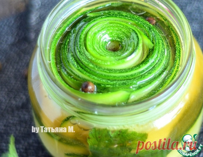 Кабачок, маринованный слайсами – кулинарный рецепт