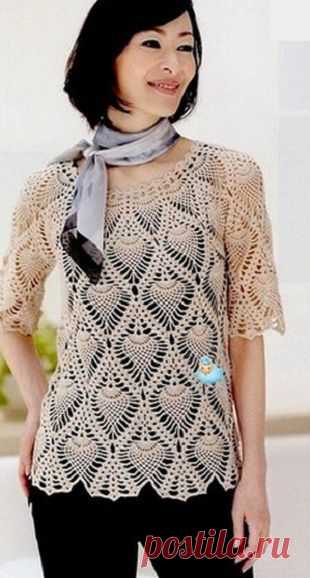 Туника с узором крючком