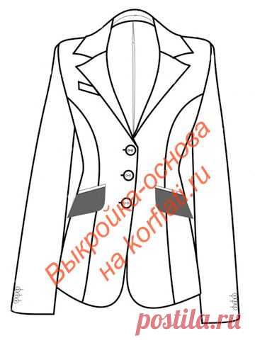 Выкройка женского пиджака от Анастасии Корфиати