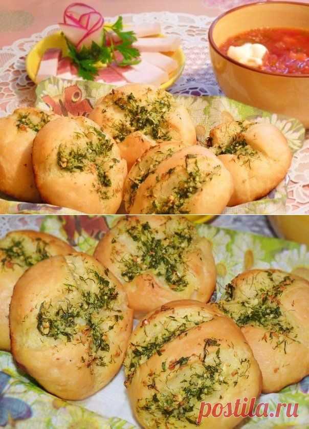 Пампушки с чесноком